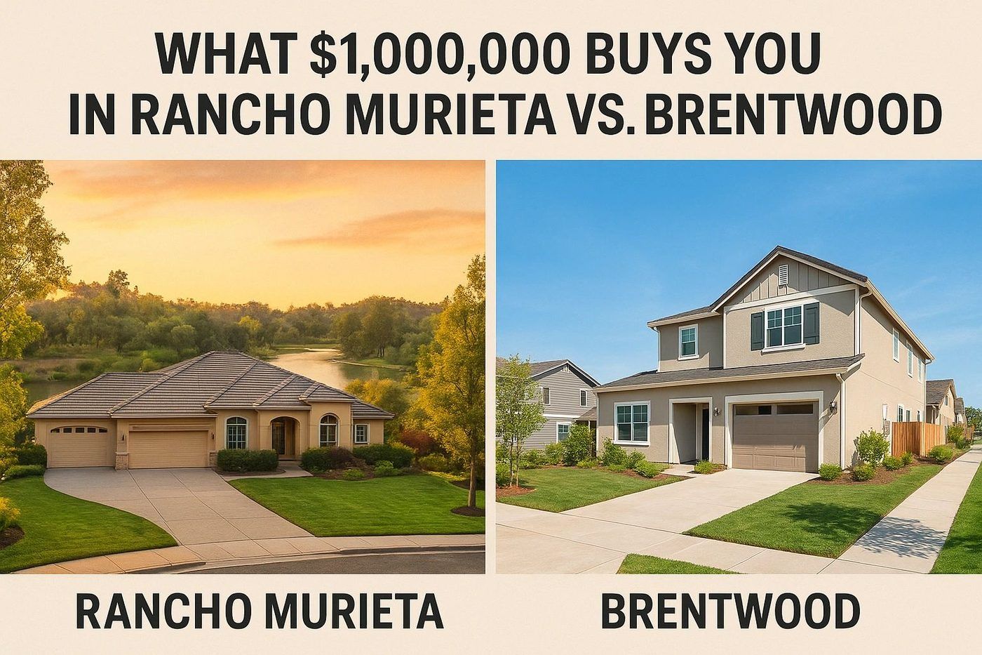What $1 Million Buys: Rancho Murieta vs. Brentwood